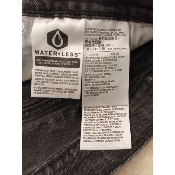 Levi's 559 Denim Jeans Men's Size 40x30 Dark Wash Relaxed Straight Black Casual - Picture 3 of 13